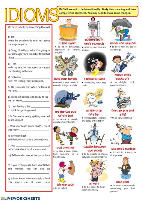 idioms quiz for students